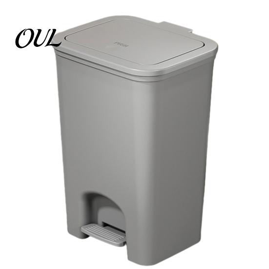 Odor Proof Garbage Bin Pedal Trash Can, with Dual-mode Lid, Easy Access Splash Waste Container Odor-proof Slim Solid Color Basket, for Bathroom