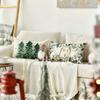 1PCS Christmas Themed Pillowcases: Joyful Pine Trees & Festive Decor Sofa bed cushion cover, New Year home decoration