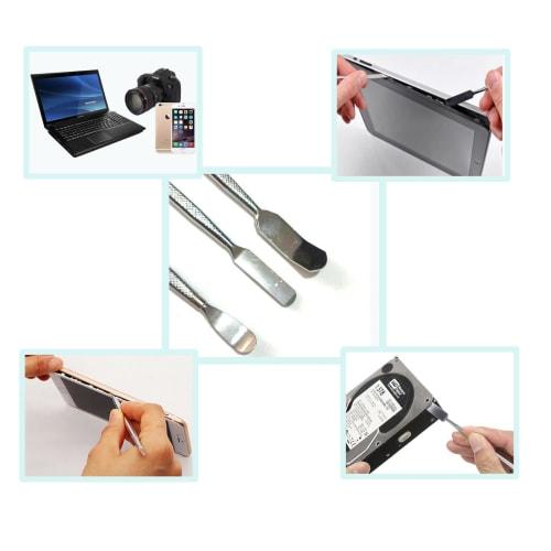 Set of 3 Metal Pry Bars, Spatula Tool, Repair Tool, Double-Headed, Craft Tool, Spatula, Metal Spatula, Crafting Rod, for Disassembly and Replacement o