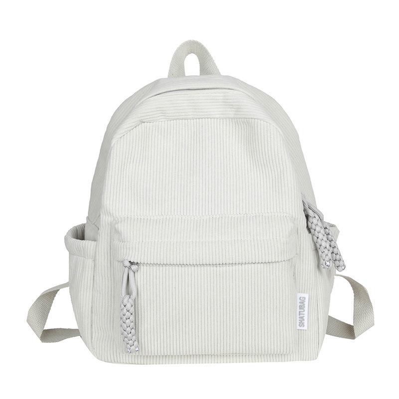 Schoolbag Autumn and Winter Corduroy Small Backpack Female 1011 New Student Casual Velvet Backpack Ins Mori Small Backpack