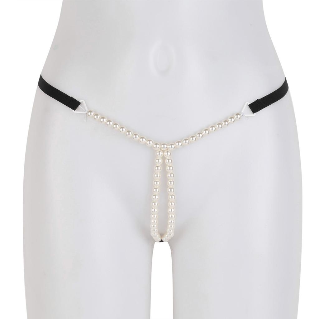 Dámské perly masážní bikiny tanga tanga spodní prádlo spodní prádlo jockstrap