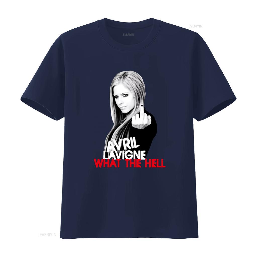 Avril Lavigne What The Hell T-Shirt Kanadische Sängerin Inspiriertes Design für Fans vintage gewaschen Grafik Streetwear Designer Kleidung