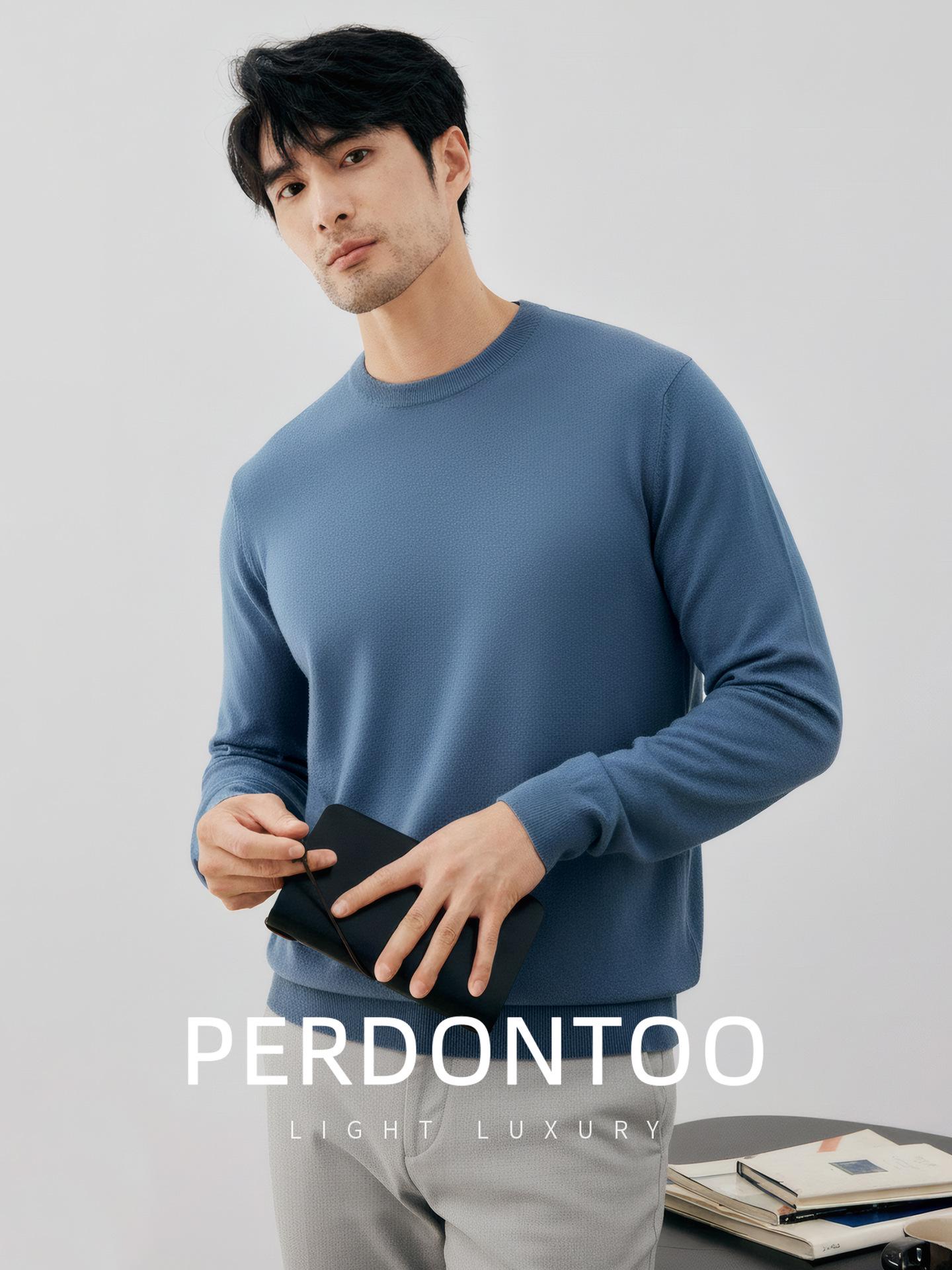 

Soft, Warm Men s Base Layer Sweater - Double-Strand Knit, Machine Washable, Round Neck, Solid Color, Perfect for Autumn/Winter. 2XL