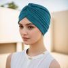 European & American Pleated Hijab and Watermelon Turban