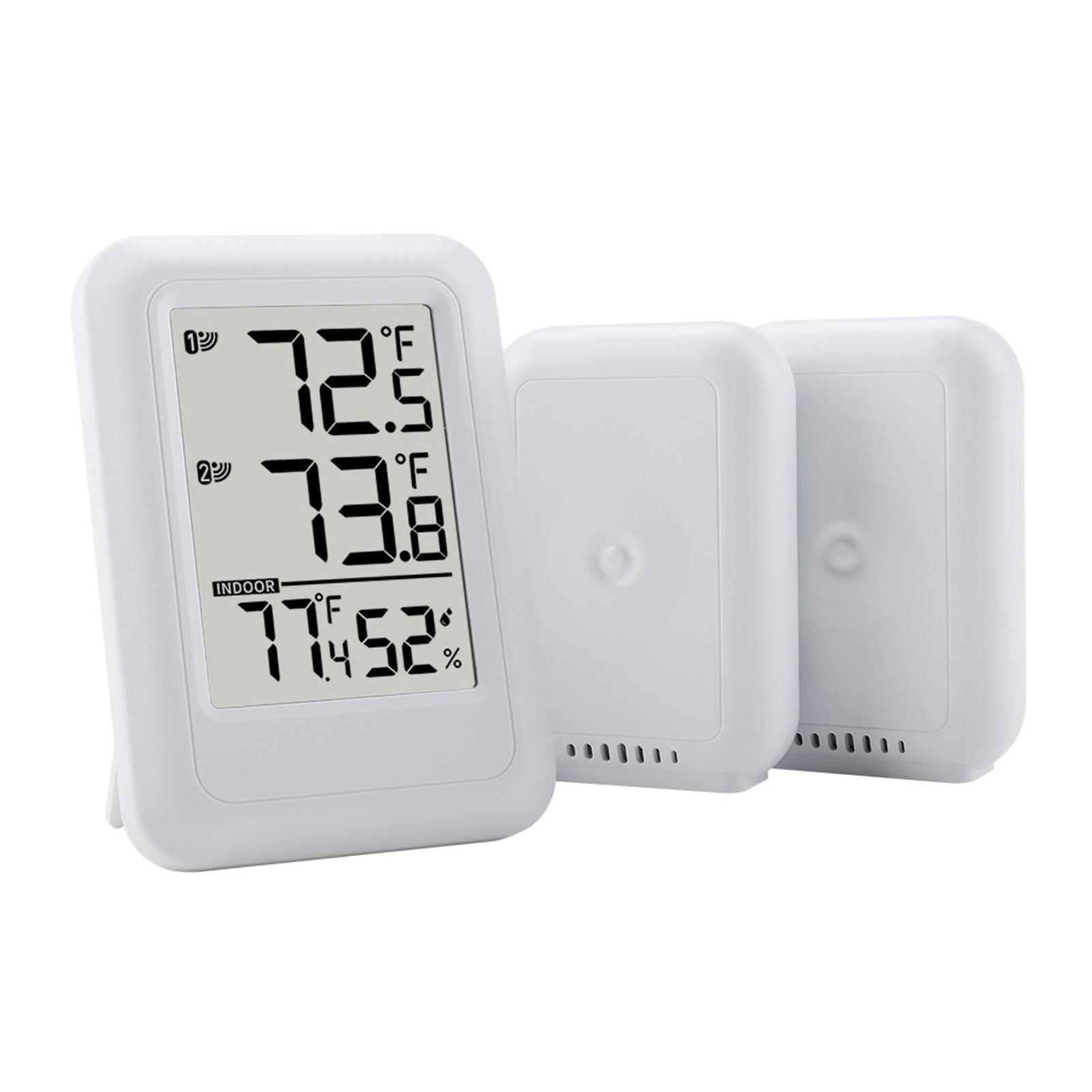 

Indoor Outdoors Thermometer 2 Sensors 2.56 Inch Display Temperature Humidity Monitoring Device