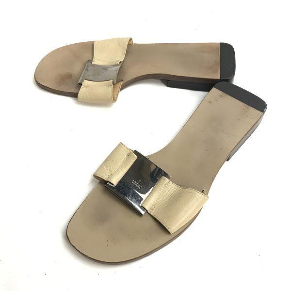 Gucci Flat Sandals Women’s 22.5 Beige Italy Made