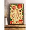 Vintage Christmas Metal Wall Decoration, Holiday Sticker Sign