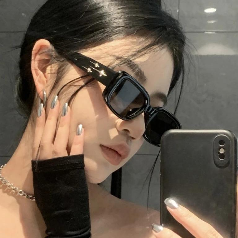 Starry Sky Meteor Hot Girl Sunglasses, UV resistant Sunscreen Sunglasses, High end Sunscreen Personalized Glasses