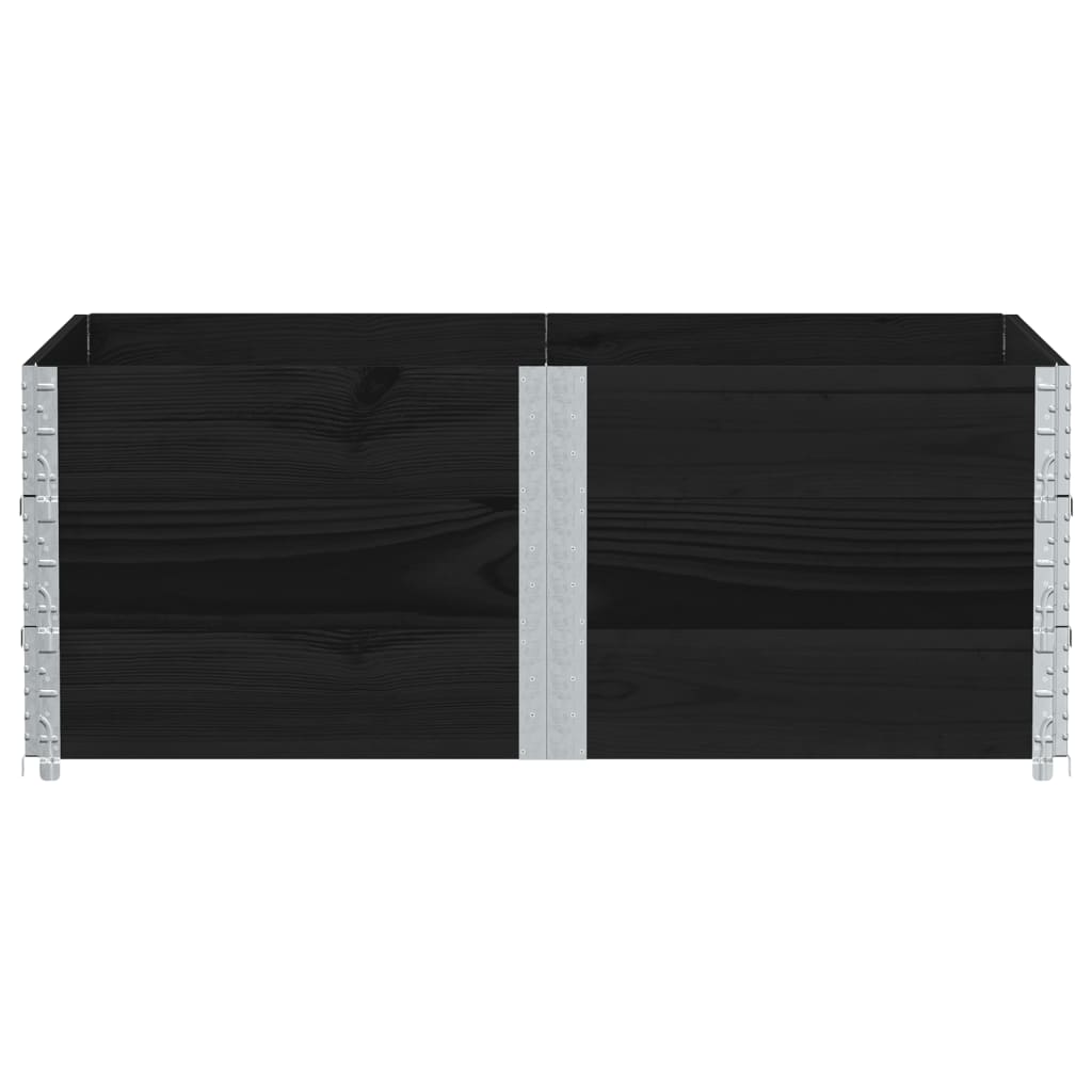 Vidaxl Donica Ogrodowa, Czarna, 150X100 Cm, Lite Drewno Sosnowe
