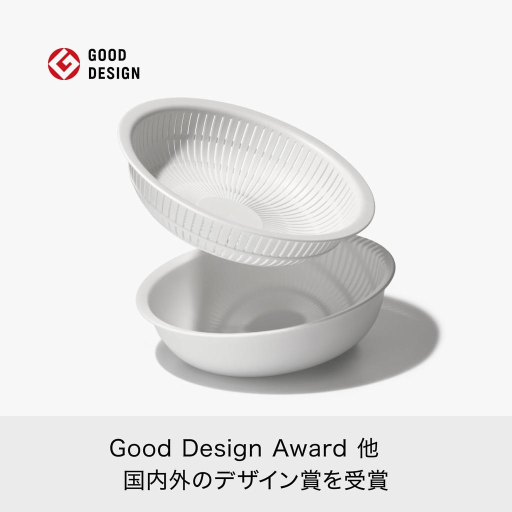 Colander Microwave Made In Can Drain and Can Also Be Used To Rinse Rice Like-it & Bowl, Safe, Beige, Shallow, Japan, Water, Heat-Resistant, Plastic,