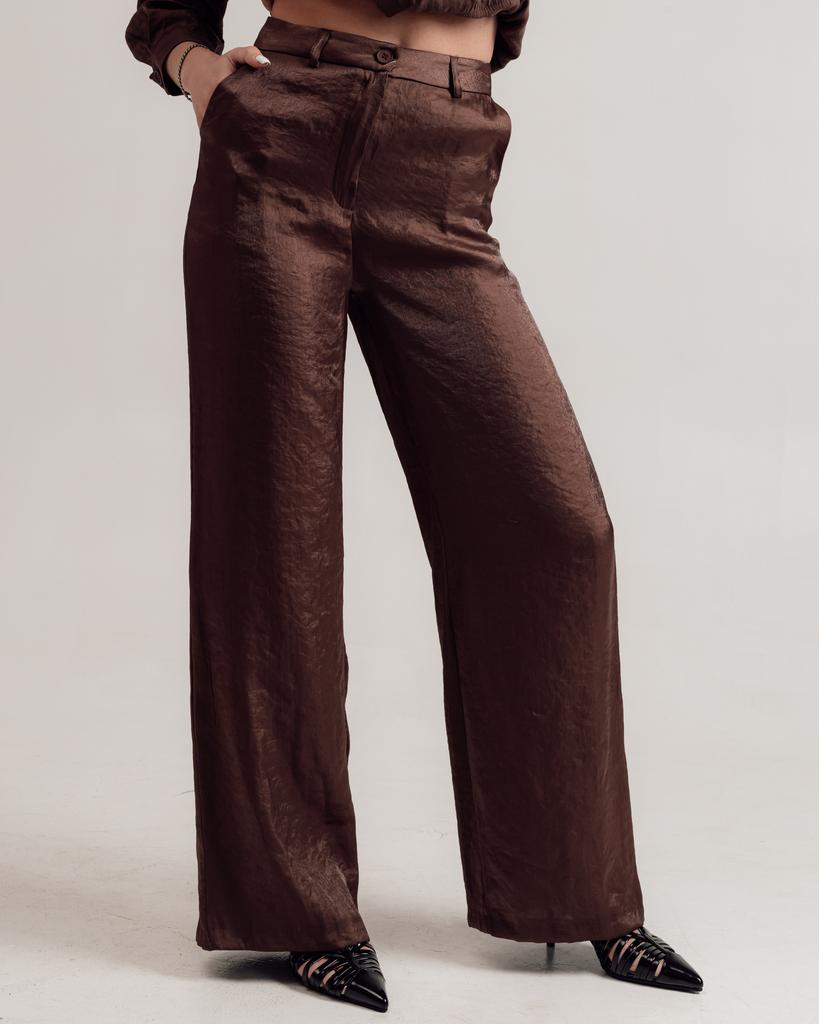 Women's Suit Sandrom 9830 S (36) Chocolate (shirt, Trousers)