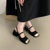 Baotou Sandals Women Wear New French Beautiful Temperament In Summer, Fairy Evening Breeze Thick Heel Mary Jane Single Shoes