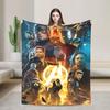 Captain America Flannel Blanket  Funny Throw Blanket for Bed Sofa Couch 150*125cm Plush Thin Quilt