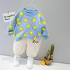 Autumn Children's Cartoon Print Long-Sleeve Two-Piece Set - Little Bajun