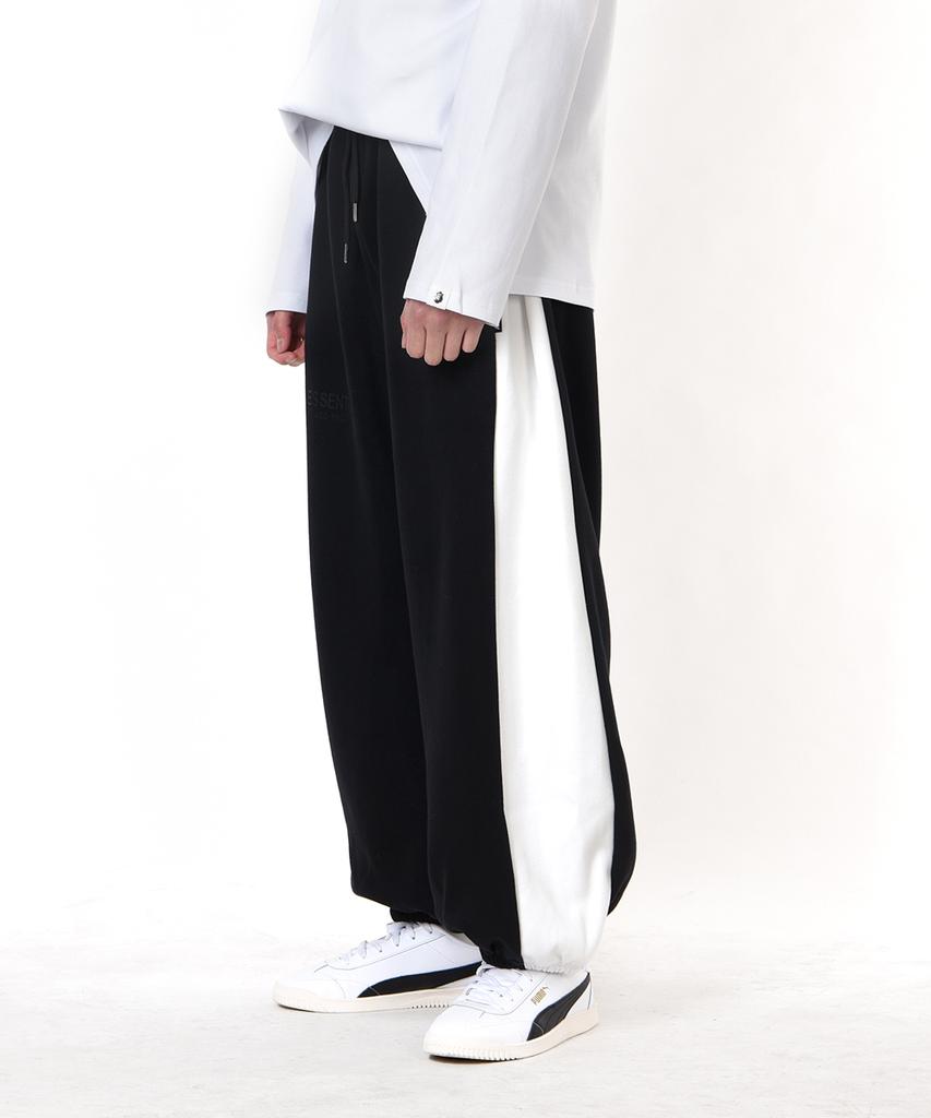 AOG PROJECT Essential Balloon Wide Sweatpants (Cut-Out White Contrast)