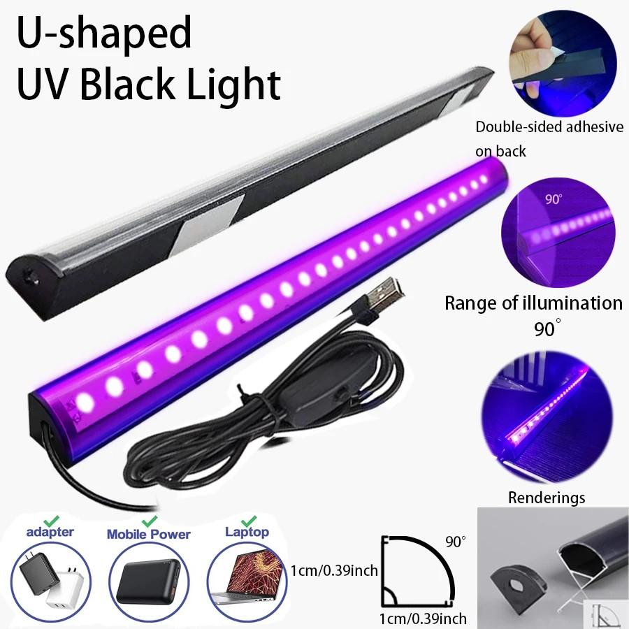 LED UV USB Blacklight 395NM Portable Violet Fluorescent Lamp for Bar KTV Stage 32CM LED Purple Light Tube