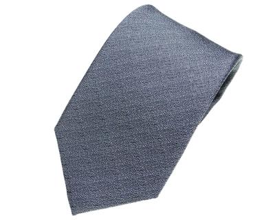 [Fuji Sakura Kobo] Plain Silver Silk Necktie, Pearlescent Finish, Silver-Gray, Made In Japan