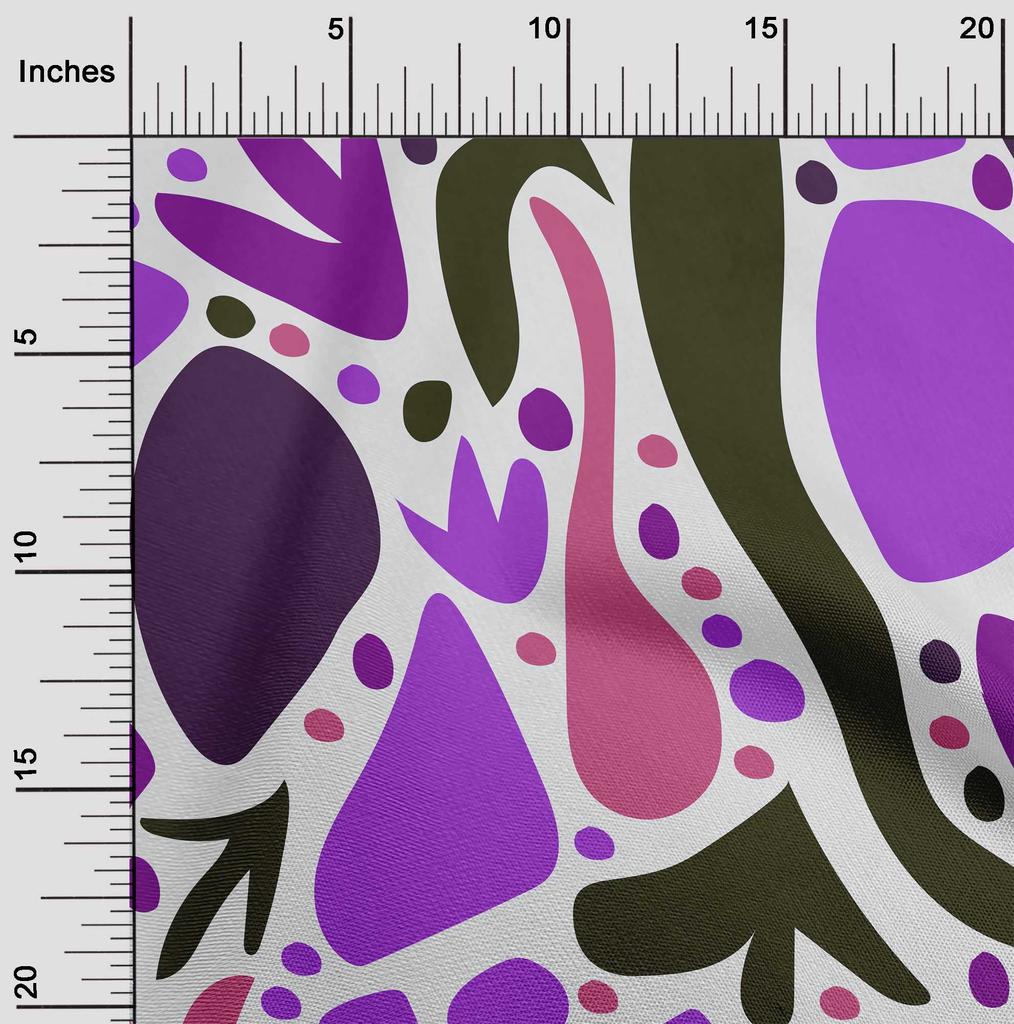 oneOone Țesătură Verde Cotton Flex cu Model Geometric Abstract Floral Pentru Cusut Țesătură Imprimată pentru Artizanat La Metru 40 Inch