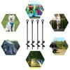 4Pcs Spiral Ground Anchors Heavy Duty Trampoline Anchors Anti-rust Stable Fixation Tent Stakes with 14mm Drill Socket for Swings Sheds