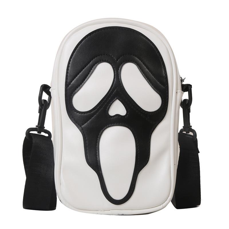 Cute Ghosty Design Crossbody Bag Perfect For Autumn Fashion In Black And White