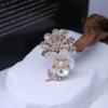 Diamond-Studded 3D Floral High-End Women's Luxury Alloy Brooch Corsage