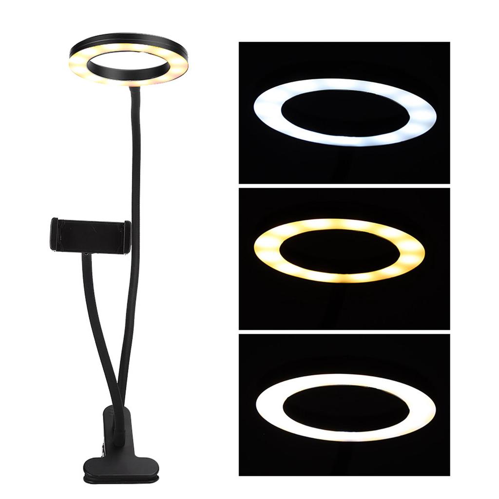 Regulowana lampka biurkowa do tatuażu Elastyczna do makijażu Microblading Klips LED Ring Light