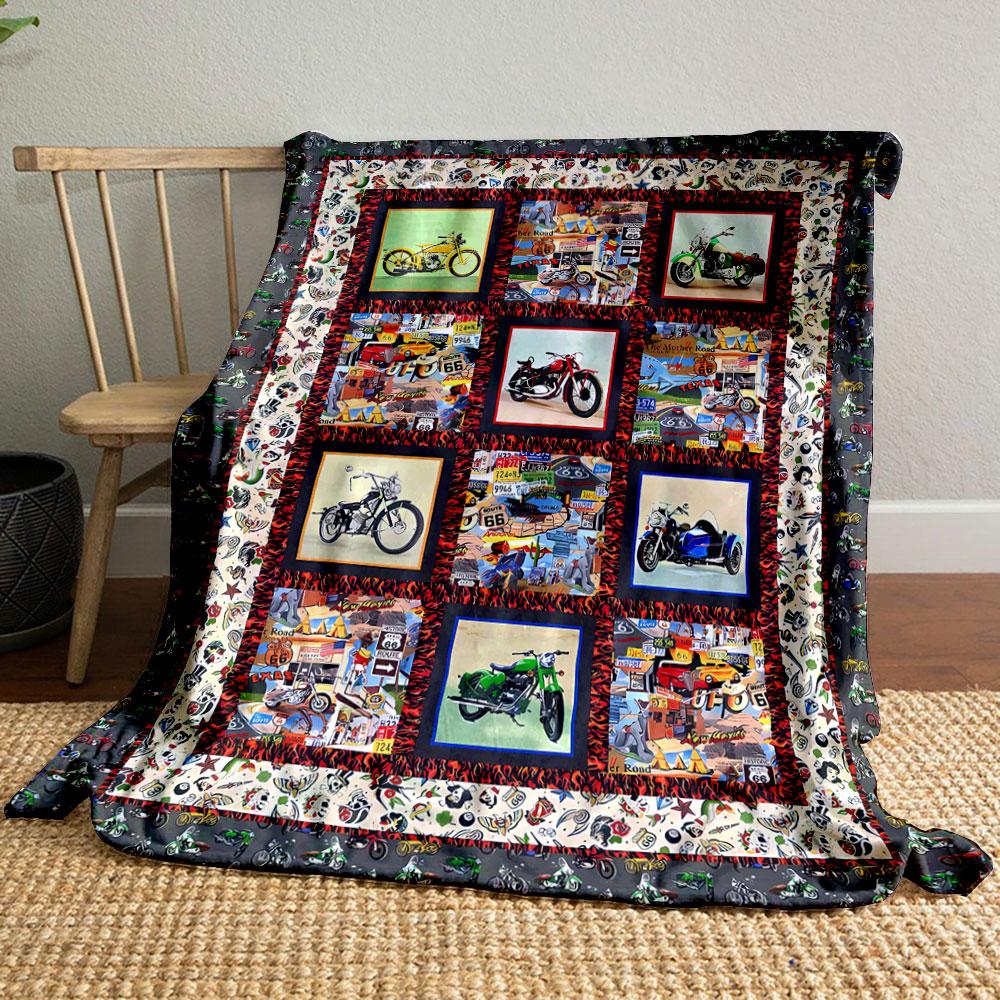 

Motorcycle Print Cozy Blanket bedroom Blanket for Livingroom Couch lunch break Soft throw for Friend s festival Gift 80cm x 120cm