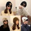 Breathable Winter Warm Hats Letters Embroidered Knitted Hats Fashionable Bucket Hats  Outdoor