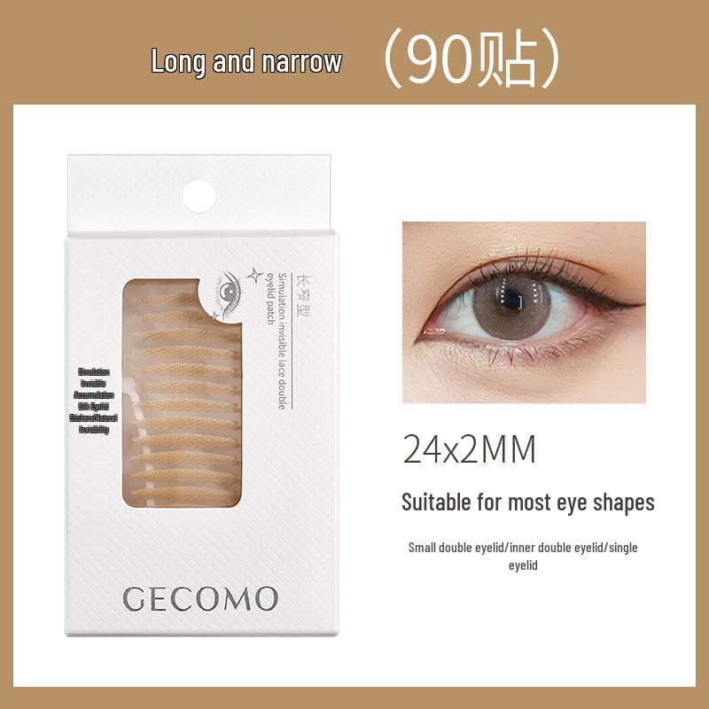 GECOMO Invisible Seamless Eyelid Tape - Natural Thin Big Eye Beauty Makeup Tool for Double and Swollen Eyelids.