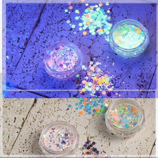 1 Box Gloss Art Effect Sequin Shiny Nail Luminous High Non-drop DIY Iridescent Firefly Style