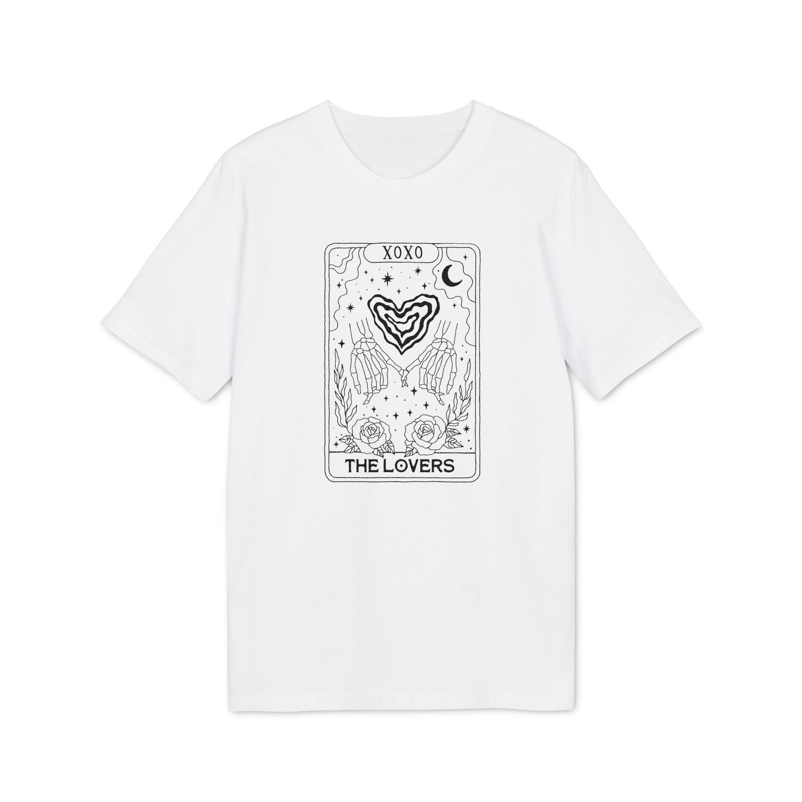 Skeleton Tarot Card T-shirt | The Lovers | Witchy Gothic Tarot | Occult Retro S