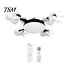 Foldable Blade Ceiling Fan 3/4/5 with Light & Remote Control, 2-in-1 Silent LED Drone Bedroom Blades, 3-Speed Dimmable E27 Socket for Kitchen