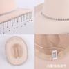 New Western Style Party Rhinestone Decorative Cowboy Hat Metal Chain Fashion Versatile Jazz Hat