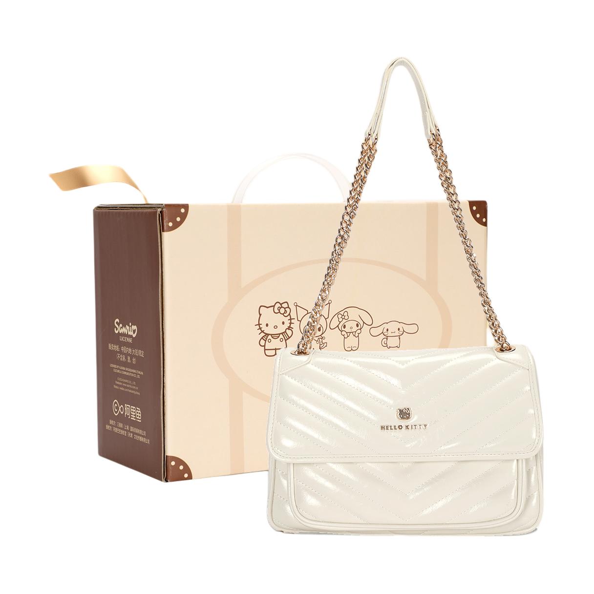 

Новая женская сумка через плечо из синтетической кожи Sanrio Hello Kitty, сумка-кроссбоди, обычная, черная/экрю, HHF249791 28.4*12.4*19.1CM