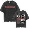 Resident Evil Requiem Washed T Shirt Leon Kennedy Grace Ashcroft Vintage 90s T-shirts Men Women Fashion Classic Harajuku T-shirt