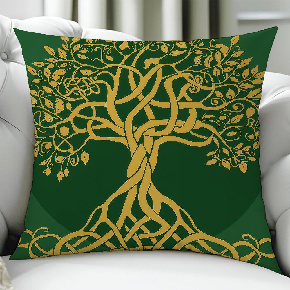 Tree Of Life Cushion Cover Birthday Anniversary Gifts Double Sided Printed Zipper Cushion Cover Soft Skin Bedding