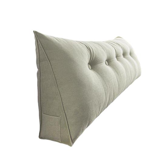 Headboard Wedge Pillow Triangular Headboard Cushion With Side Pocket Bed Bolster Pillow