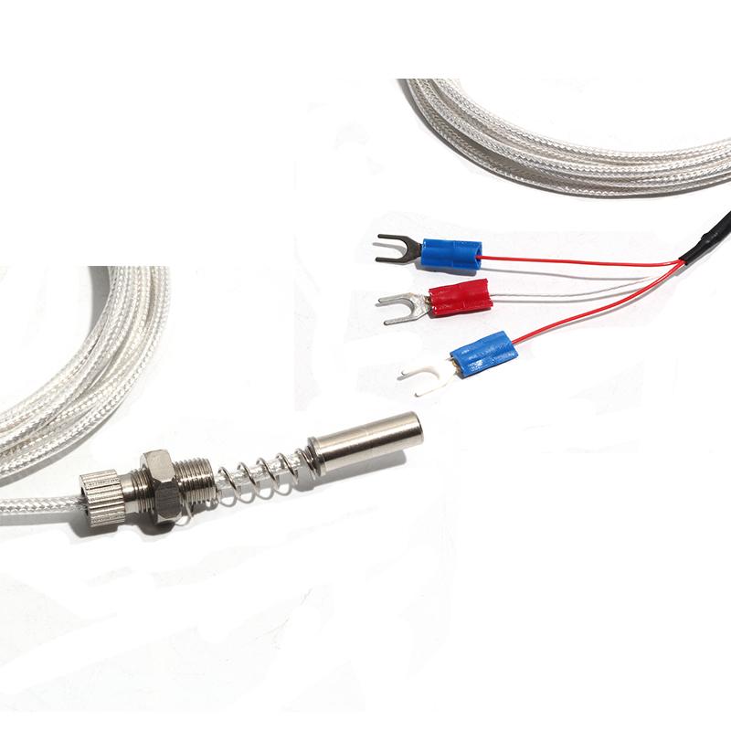 PT100 Thermocouple Probe M10 Thread Thermal WZPM-201 Resistance Cable Length 0.5M-8M