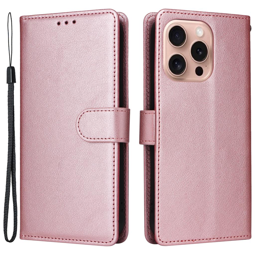 Pentru iPhone 16 Pro Husă Portofel 3 Sloturi pentru Carduri Slim-Fit Piele PU Suport Husă Telefon