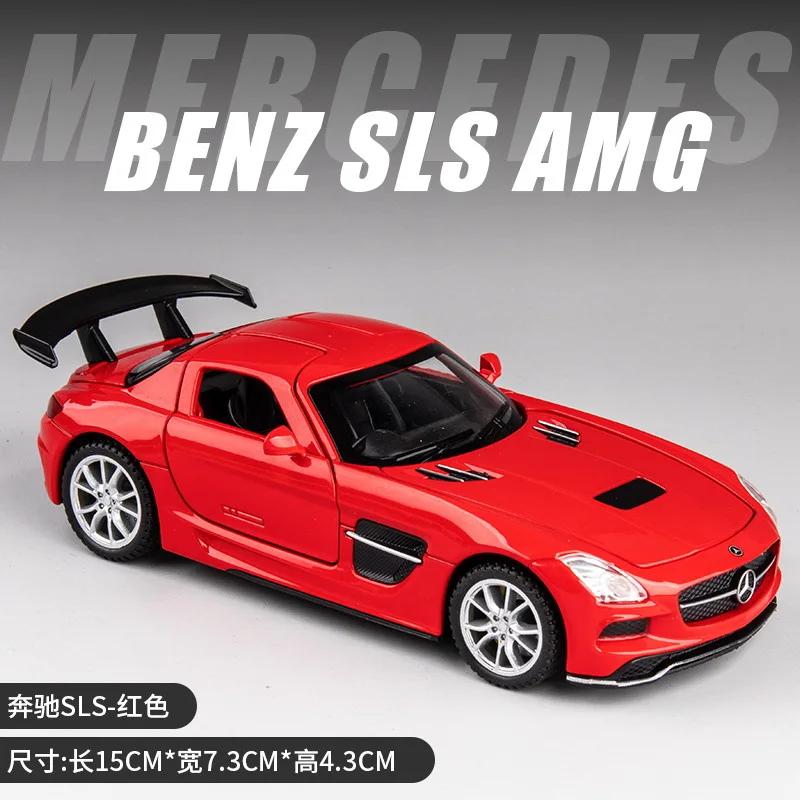 1:32 Mercedes-Benz SLS Alloy Model Car Metal Diecast Car Simulation  Toy Car Collection GiftsFashion Ornament Collection Gift