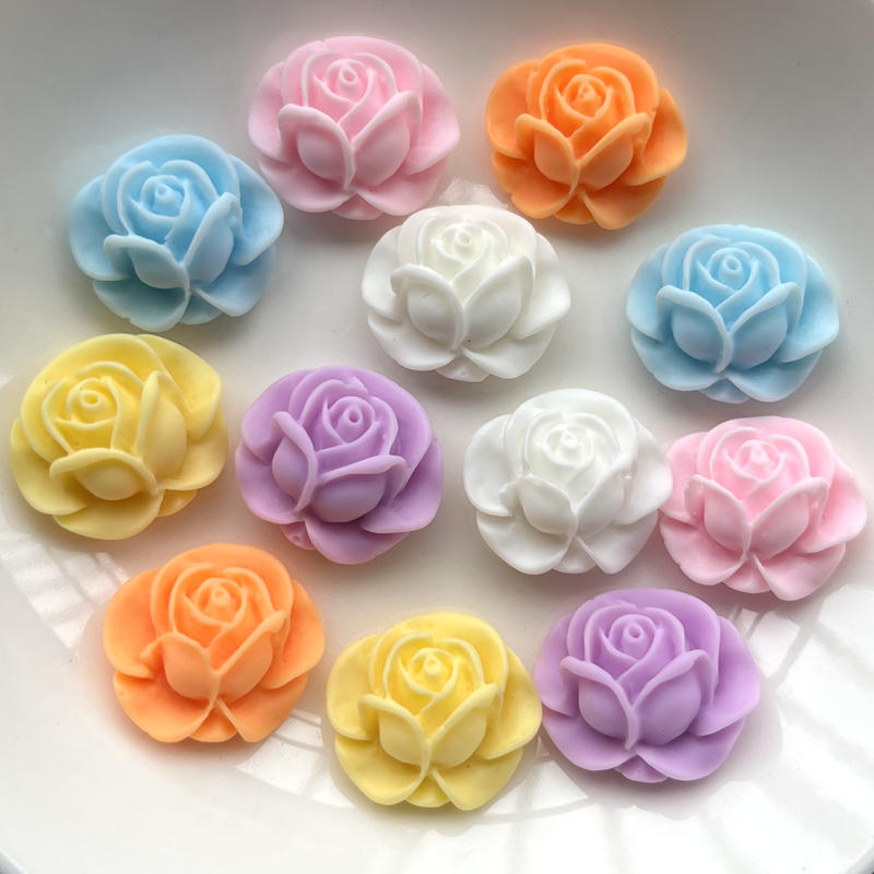 

10 шт., милые цветы, смоляные кабошоны с плоской спинкой, скрапбукинг, сделай сам, ювелирные украшения, аксессуары-J16