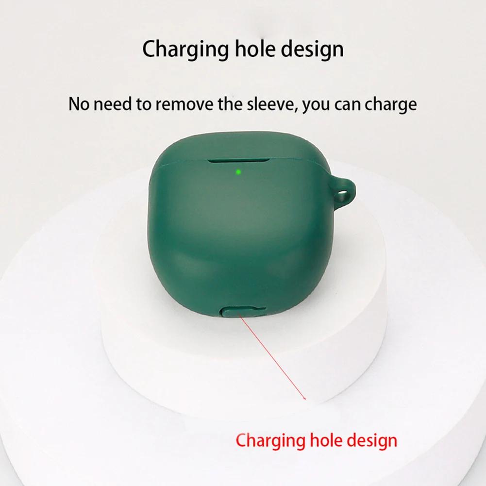 Silicone Headphone Holder Case with Hook Washable Wireless Headphone Protector Case Replacement for Bose QuietComfort Earbuds II