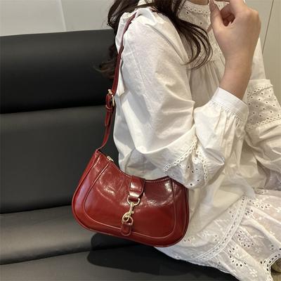 2025 New Creative Design Bag Women's Fashion Underarm Bag Texture Foreign Style Oblique Cross Underarm Bag Women's Bag Cross