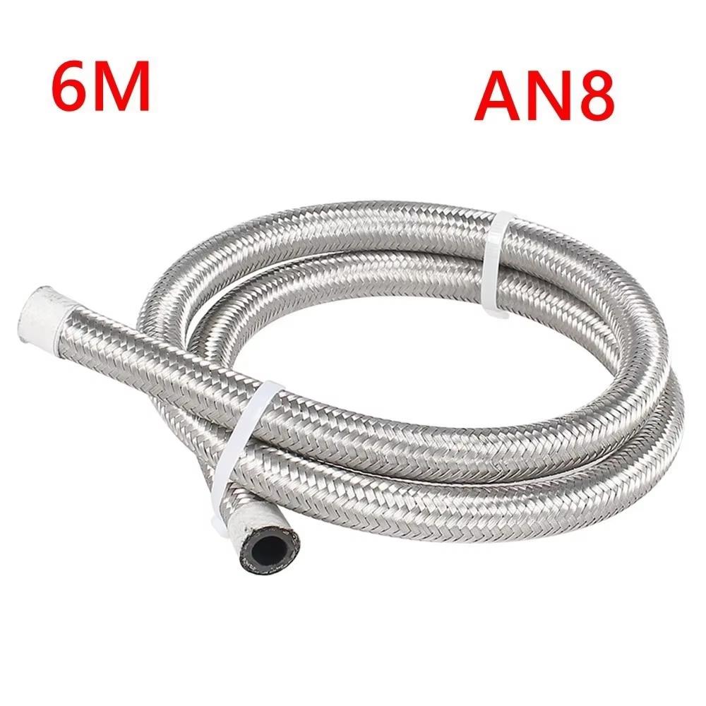 1M 3M 5M 6M AN4 AN6 AN8 AN10 AN12 16FT Ulei Combustibil Furtun Ulei Gas Racitor Furtun Linie Noua Tub Tub Nailon Impletit Linie Piese Auto