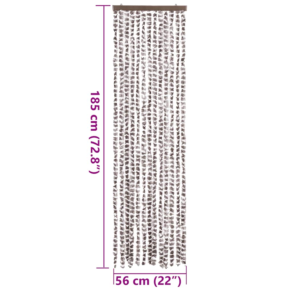 Insect Protection Curtain Beige and White 56 X 185 Cm Chenille