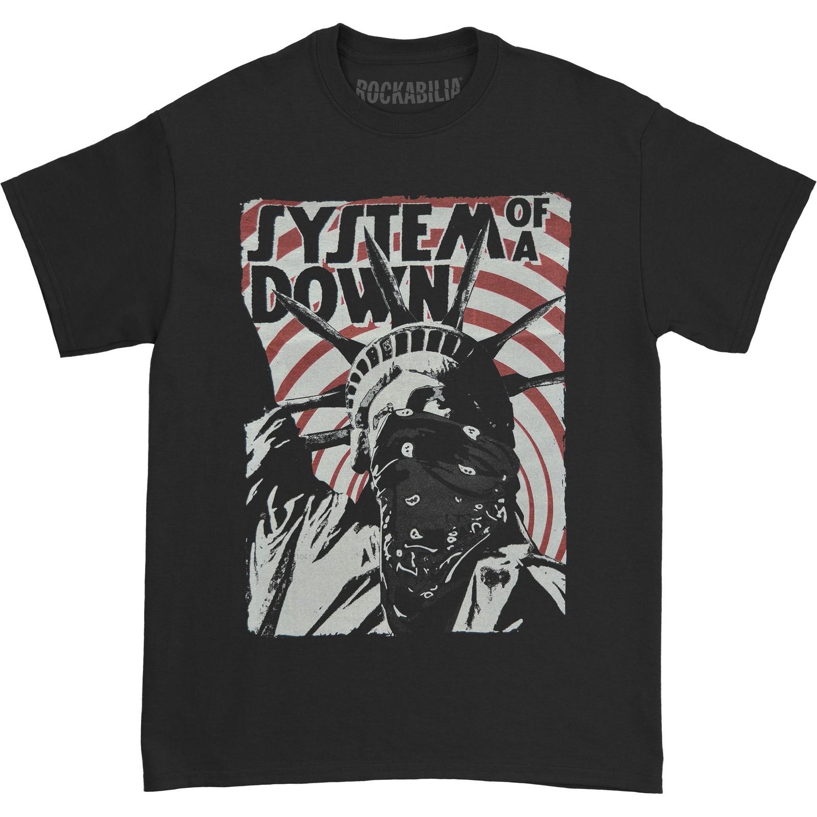 Men s System Of A Down Liberty Bandit Slim Fit T-shirt Large Black L