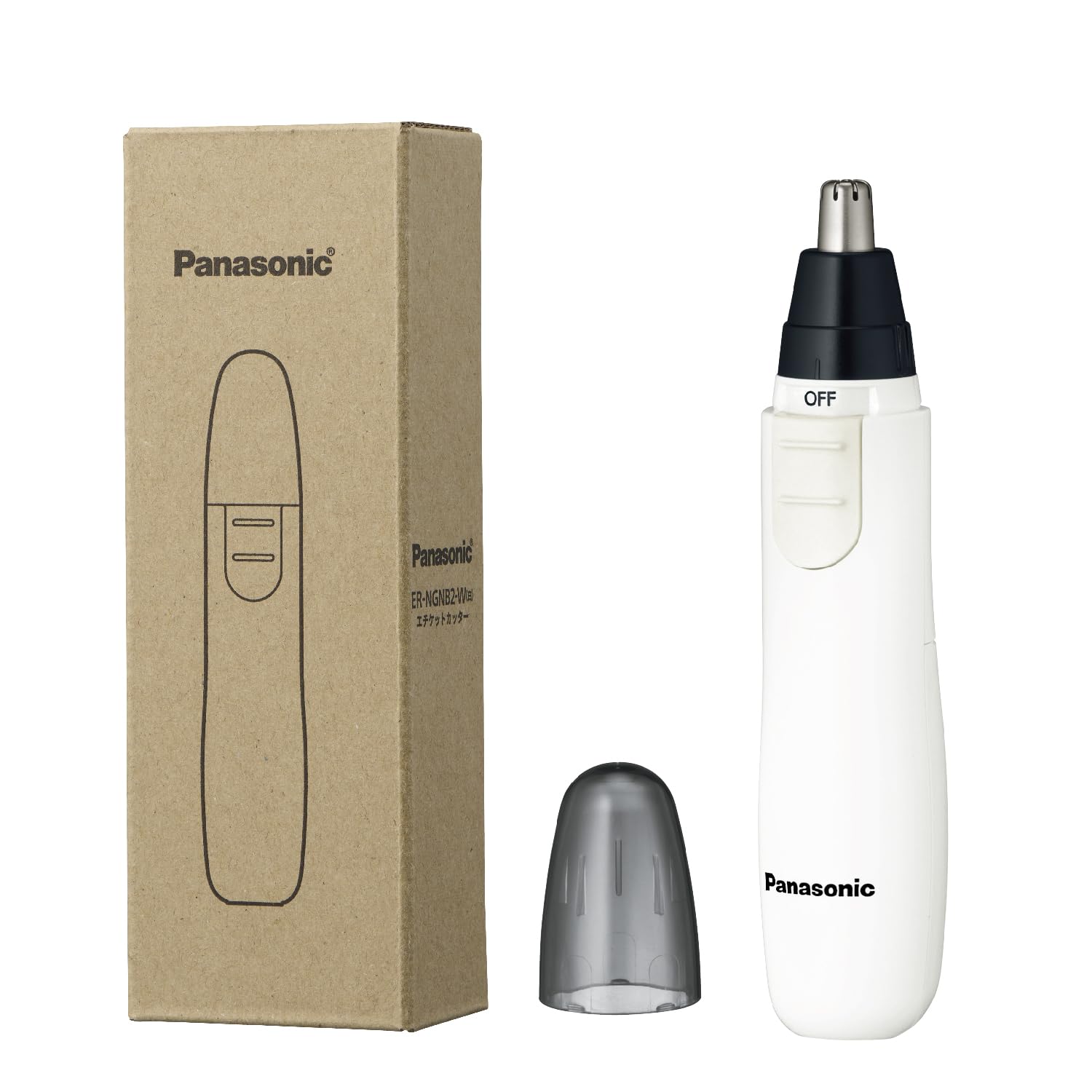 

in Panasonic Nose Hair Cutter Etiquette Cutter Eyebrow Beard Ear [Released 2024/Battery operated] Men s ER-NGNB2-W білий