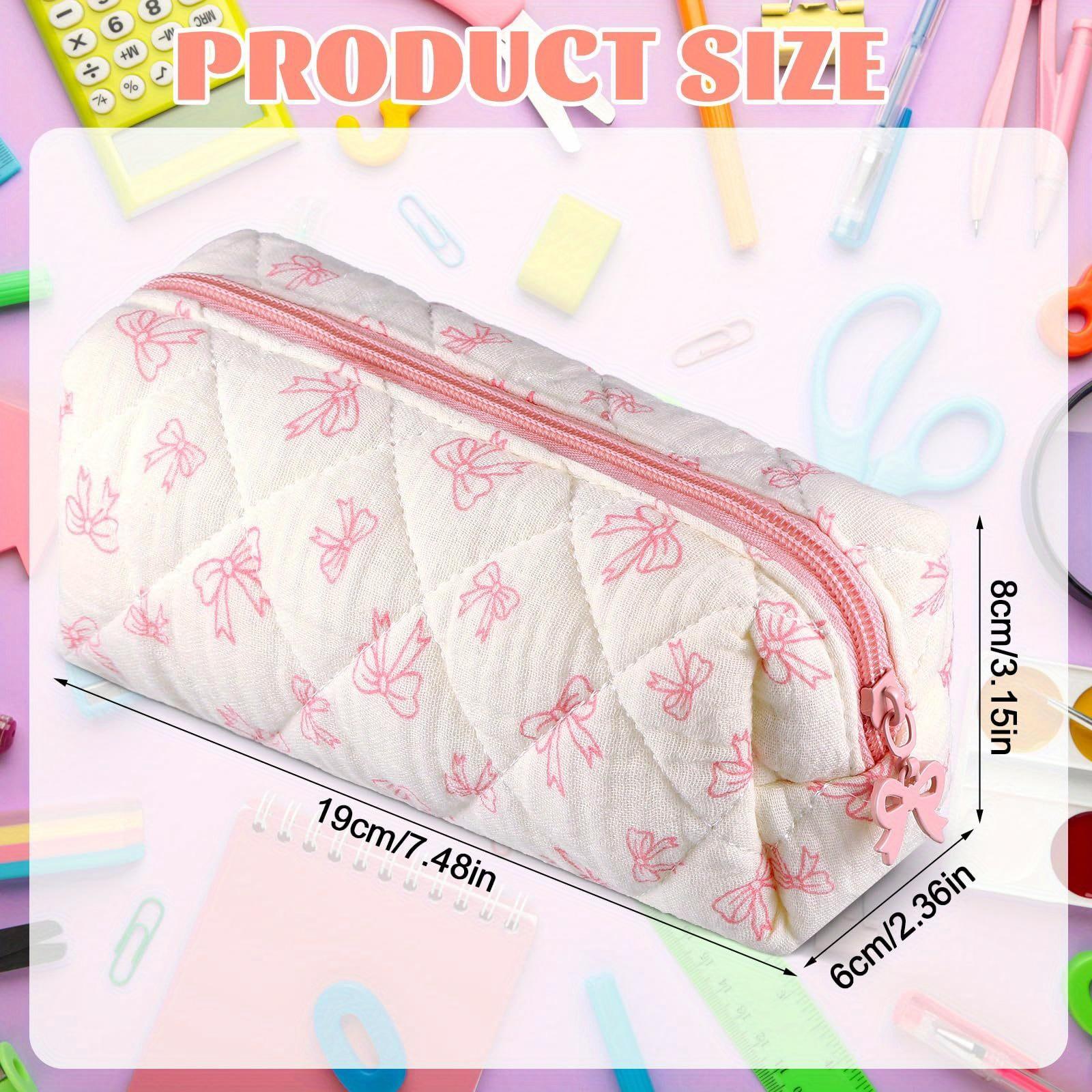 

Кокетливый пенал с бантом (1шт) – Розовый Милый Мешочек, Мягкий Хлопковый Мешок для Хранения, Эстетичный Узор Подарок, Женская Сумка для Макияжа и Косметики розовый