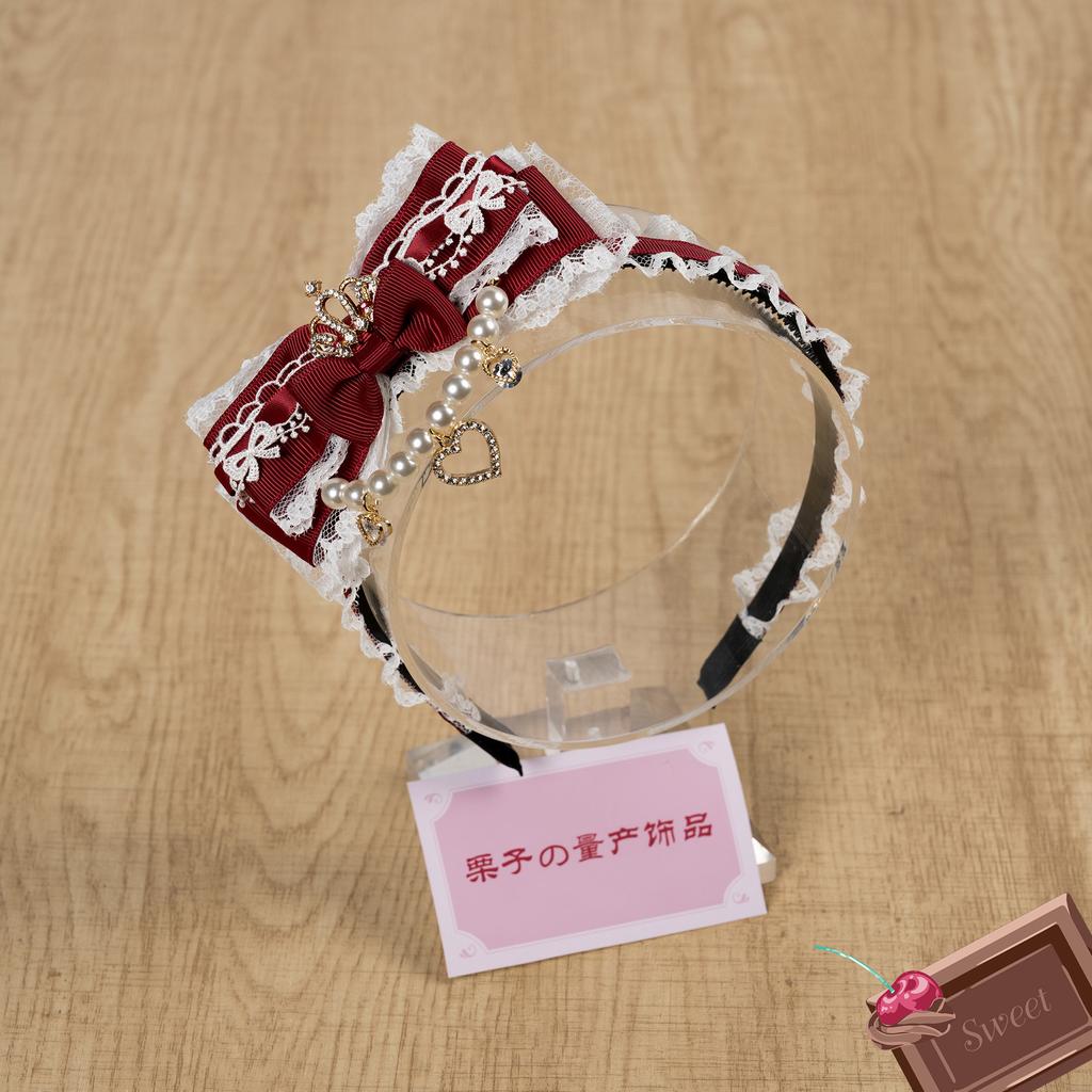 Melted Chocolate Style Headband Hair Bow Lolita KC Girl's Headband for Women Hair Accessories for Women