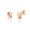 14K Gold Earrings with Spike Shaped Wave Square